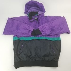 Vtg Nylon Color-block  Windbreaker Jacket